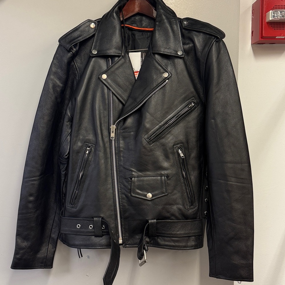 Black Leather Biker Jacket